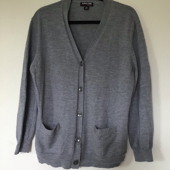 Kirkland Signature Sweaters - Kirkland Signature Gray Button Down Cardigan